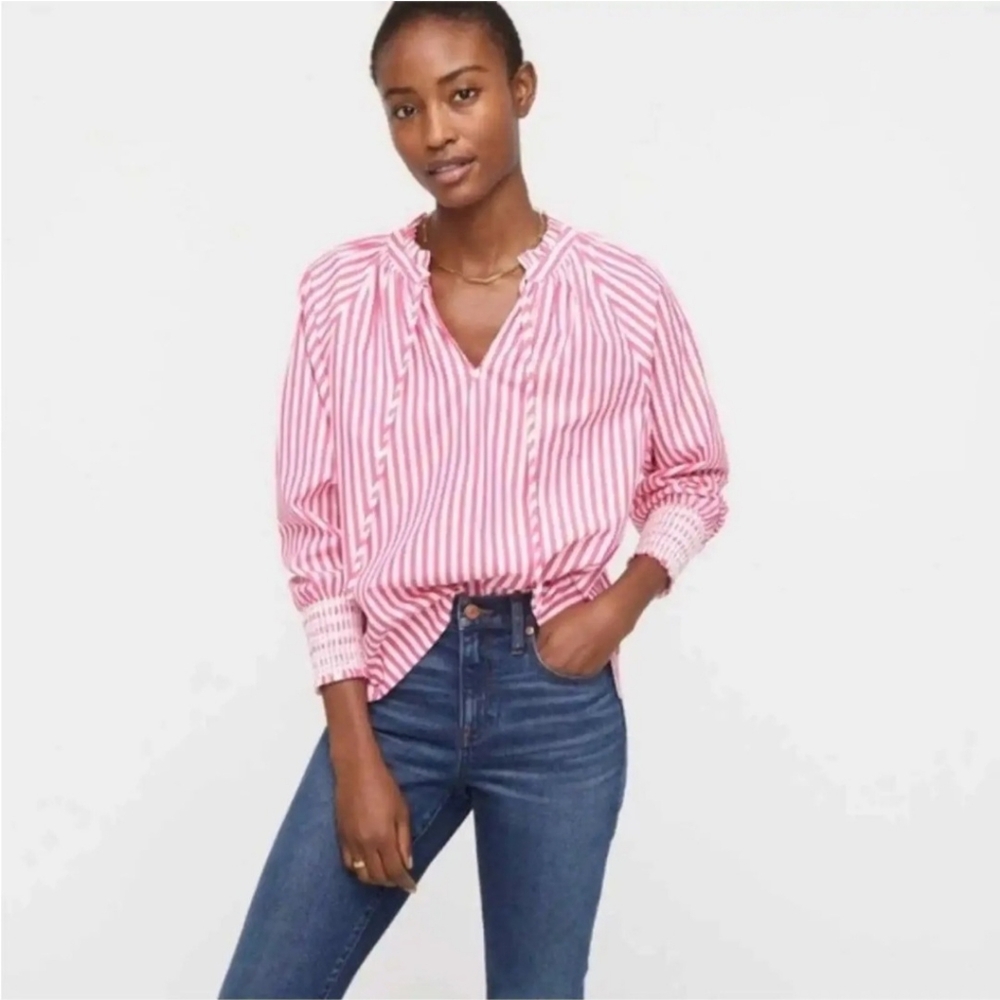 J Crew striped shirt, sx XL